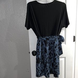 Shein Dress cheetah printed belted dress